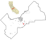 Fresno County California Incorporated and Unincorporated areas Selma Highlighted